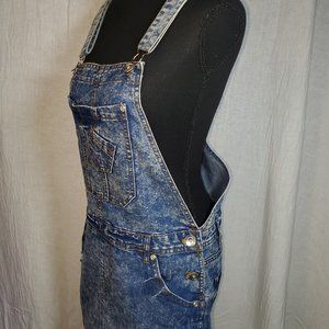 Denim overall skirt
